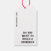 Huidige Wilt u een Snowman-minimalist bouwen Cadeaulabel (Voorkant)