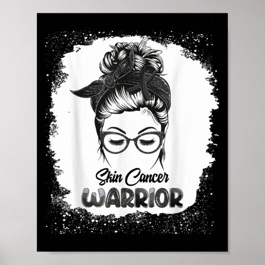 Huidkanker arrior Bleaching Messine Bun Survivor B Poster (Voorkant)