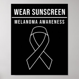 Huidkanker Draag Sunscreen Melanoma Awareness Poster