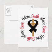 Huidkanker Faith Hope Love Cross Briefkaart (Voorkant / Achterkant)
