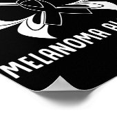 Huidkanker hoop op een zuiver melanoom bewustzijn poster (Hoek)