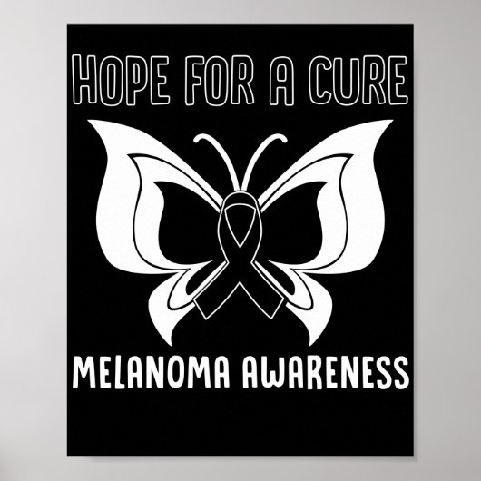 Huidkanker hoop op een zuiver melanoom bewustzijn poster (Voorkant)