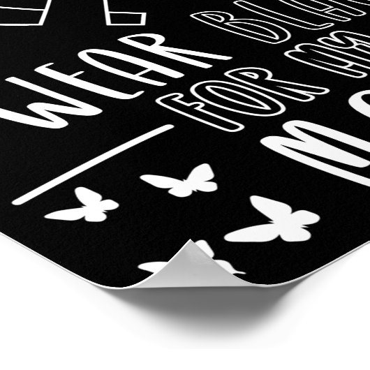 Huidkanker Ik heb zwart Draag voor mijn mama Melan Poster (Hoek)