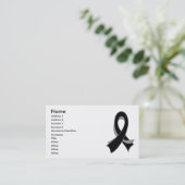 Huidkanker Melanoma Stylish Ribbon Visitekaartje (Staand voorkant)