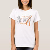 Huidkanker Overleving D4: Puzzle Words T-shirt (Voorkant)
