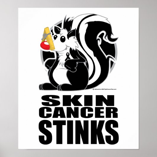 Huidkanker Stinks Poster (Voorkant)