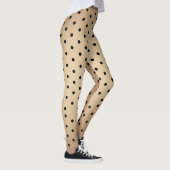 Huidkleur, polka dots patroon leggings (Rechts)