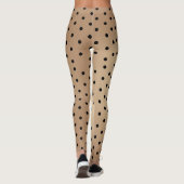 Huidkleur, polka dots patroon leggings (Achterkant)