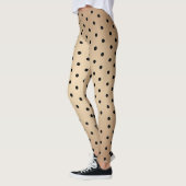 Huidkleur, polka dots patroon leggings (Links)