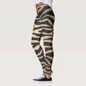 Huidkleur Zebra Retro Dierafdrukken Leggings (Links)