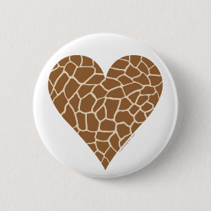 Huidpatroon, kleuren van de Giraffe Ronde Button 5,7 Cm