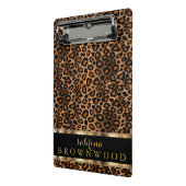 Huidpatroon van bruine en gouden luipaarden mini klembord (Angled2)