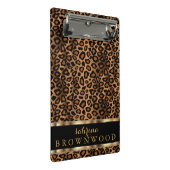 Huidpatroon van bruine en gouden luipaarden mini klembord (Schuin)