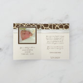 Huidpatroon van een giraffe geboorte pasgeboren ba aankondiging (Binnen)