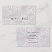 Huidpatroon van een grijs dier visitekaartje (Voorkant / Achterkant)