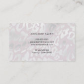 Huidpatroon van een grijs dier visitekaartje (Achterkant)