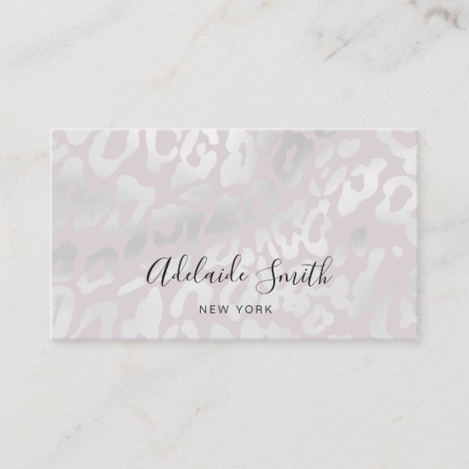 Huidpatroon van een grijs dier visitekaartje (Voorkant)