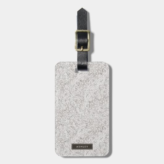 Huidpatroon van een wild dier bagagelabel (Voorkant verticaal)