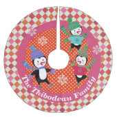 Huidpinguïns Gepersonaliseerde vakantieboom Huid 5 Kerstboom Rok (Voorkant)