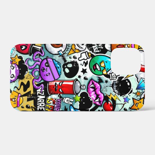 Huidplooi grijze Sticker Graffiti Case-Mate iPhone Case (Achterkant (horizontaal))