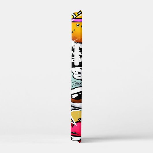 Huidplooi grijze Sticker Graffiti Case-Mate iPhone Case (Achterkant / Rechts)