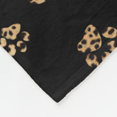 Huidschilderafdrukken van luipaard fleece deken (Hoek)