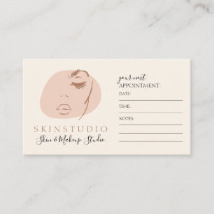 Huidstudio Schoonheidssalon Estheetician Afsprakenkaartje