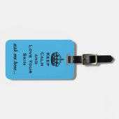 huiduitslag: "Blijf kalm en hou van je huid" Bagagelabel (Voorkant horizontaal)