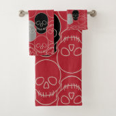 Huiduitslag - Bloed rood en bot wit Bad Handdoek (Insitu)