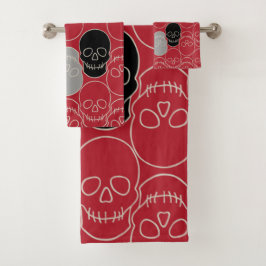 Huiduitslag - Bloed rood en bot wit Bad Handdoek