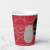 Huiduitslag - Bloed rood en bot wit Papieren Bekers (Links)