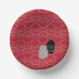 Huiduitslag - Bloed rood en bot wit Papieren Kommen