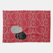 Huiduitslag - Bloed rood en bot wit Theedoek (Horizontaal)