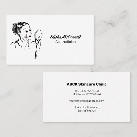  huiduitslag estheticus visitekaartje (Voorkant / Achterkant)