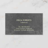 Huidverzorger Elegant Goud & Grijs Visitekaartje (Achterkant)