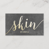 Huidverzorger Elegant Goud & Grijs Visitekaartje (Voorkant)
