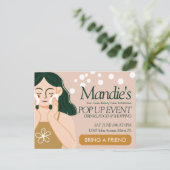 Huidverzorger Estheticien Business Salon Pop-Up Ev Briefkaart (Staand voorkant)