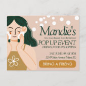 Huidverzorger Estheticien Business Salon Pop-Up Ev Briefkaart (Voorkant)