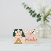 Huidverzorger estheticien Vrouwen Salon Boho Visitekaartje (Staand voorkant)