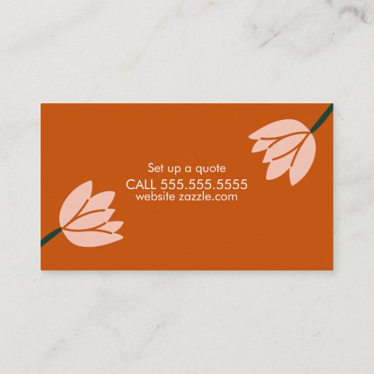 Huidverzorger estheticien Vrouwen Salon Boho Visitekaartje (Achterkant)