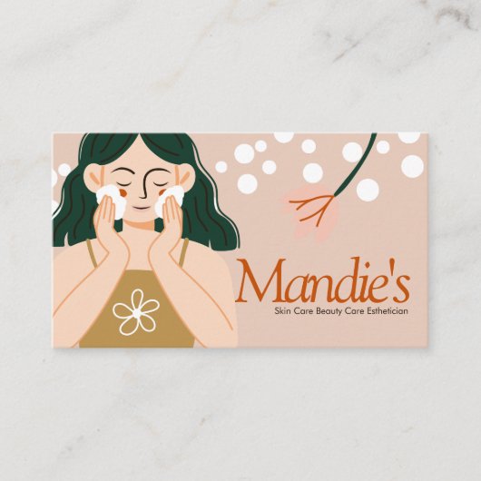 Huidverzorger estheticien Vrouwen Salon Boho Visitekaartje (Voorkant)