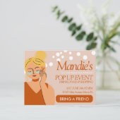 Huidverzorger Estheticus Business Salon Pop Up Eve Briefkaart (Staand voorkant)