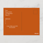 Huidverzorger Estheticus Business Salon Pop Up Eve Briefkaart (Achterkant)