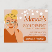 Huidverzorger Estheticus Business Salon Pop Up Eve Briefkaart (Voorkant)