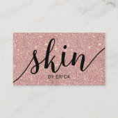 Huidverzorger Typografie Roos Gold Glitter Estheti Visitekaartje (Voorkant)