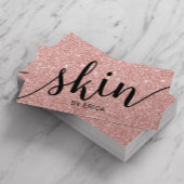 Huidverzorger Typografie Roos Gold Glitter Estheti Visitekaartje