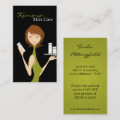 Huidverzorger Vector Winkelmeisje Visitekaartje (Voorkant / Achterkant)