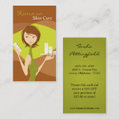 Huidverzorger Vector Winkelmeisje Visitekaartje (Voorkant / Achterkant)