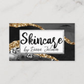 Huidverzorging Afspraak Herinnering Zwart Goud Mar Visitekaartje (Voorkant)