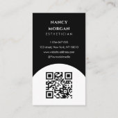 Huidverzorging Bold Typografie Fotocollage QR-code Visitekaartje (Achterkant)